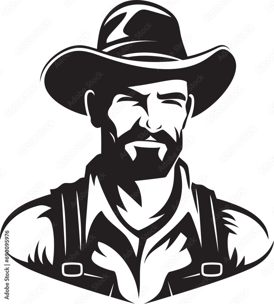 Agricultural Elegance: Farmer Iconic Emblem Harvest Haven: Logo Vector Icon Agricultural Elegance: Farmer Iconic Emblem Harvest Haven: Logo Vector Icon