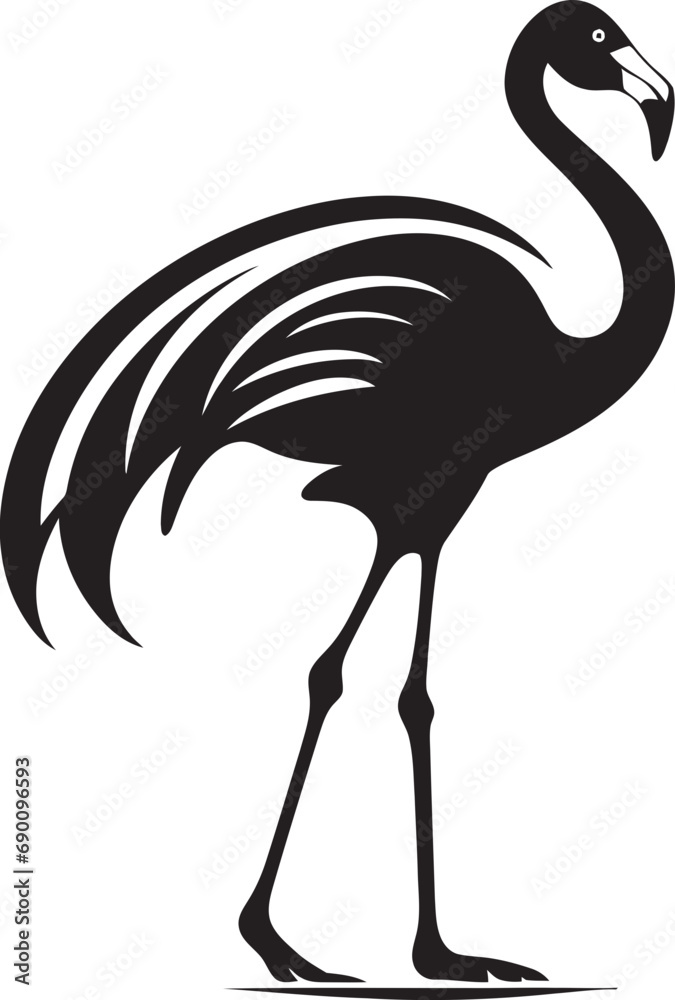 Flamingo Fantasy Logo Design Vector Art Fuchsia Flourish Flamingo Bird Emblem Icon Flamingo Fantasy Logo Design Vector Art Fuchsia Flourish Flamingo Bird Emblem Icon