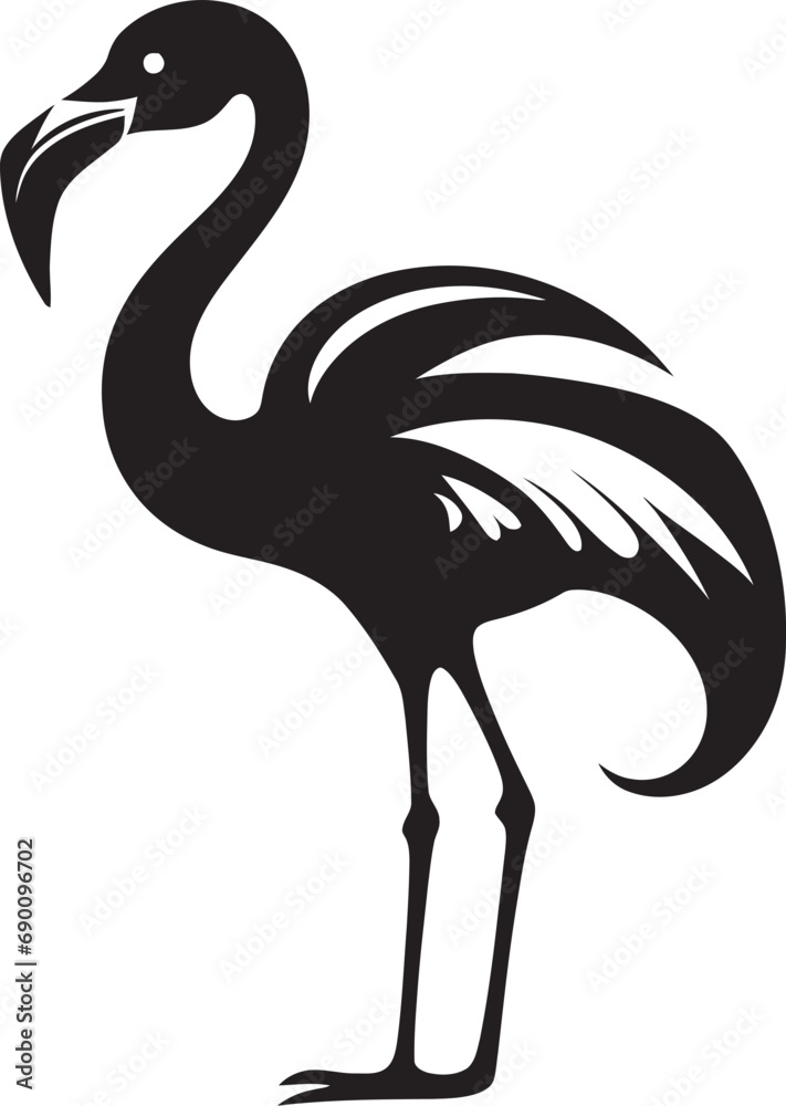 Fototapeta premium Rosy Majesty Flamingo Logo Vector Symbol Pink Paradise Flamingo Emblem Design Icon