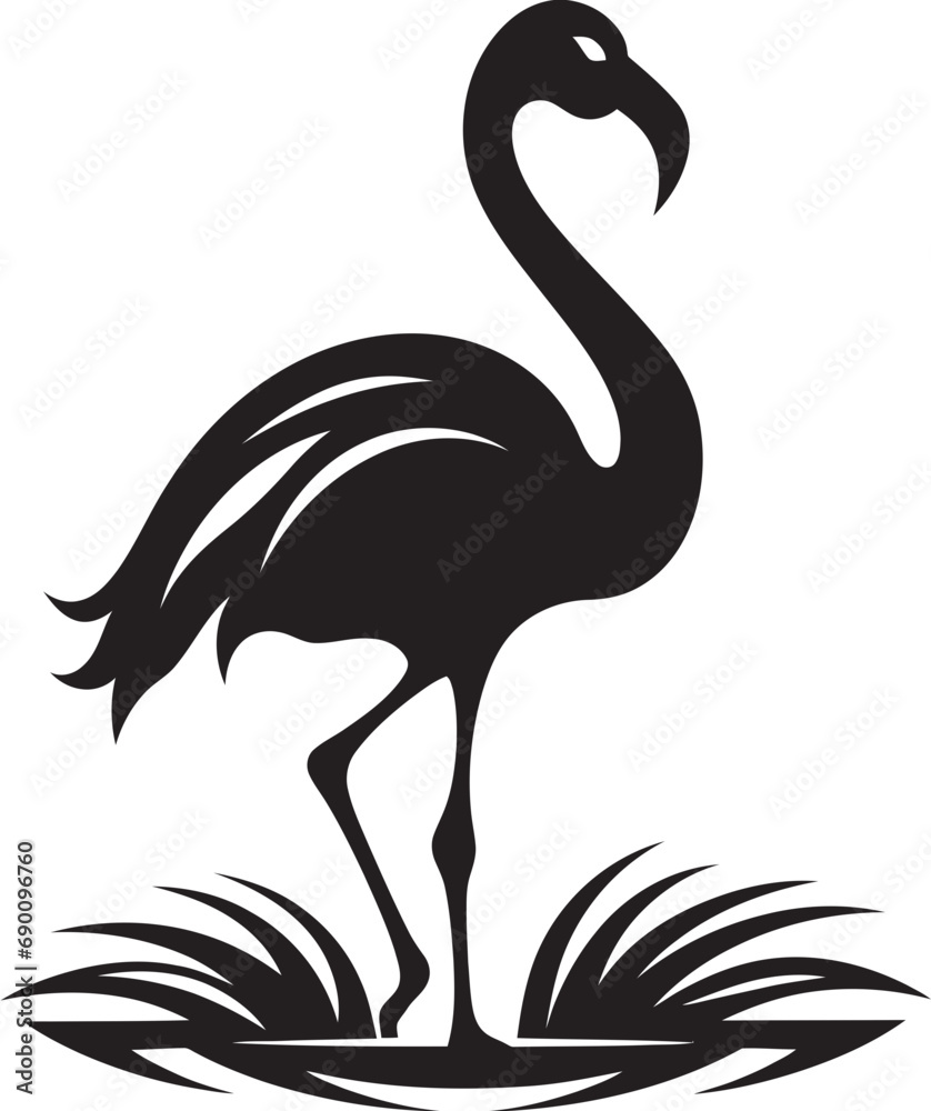 Vibrant Plumage Flamingo Logo Vector Graphic Flamingo Finesse Bird Emblem Icon Vibrant Plumage Flamingo Logo Vector Graphic Flamingo Finesse Bird Emblem Icon