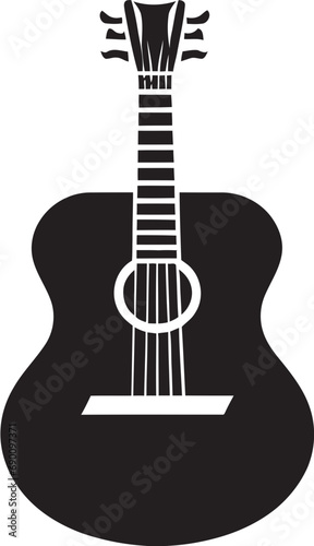 Echoes of Elegance Guitar Vector Design Melody Maker Iconic Guitar Emblem