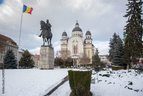 "The Ascension of the Lord" Cathedral in Târgu Mureș, Romania, February 2022