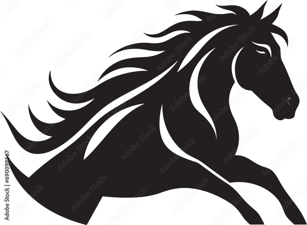 Galloping Grace Emblematic Horse Vector Noble Hooves Horse Logo Vector Art