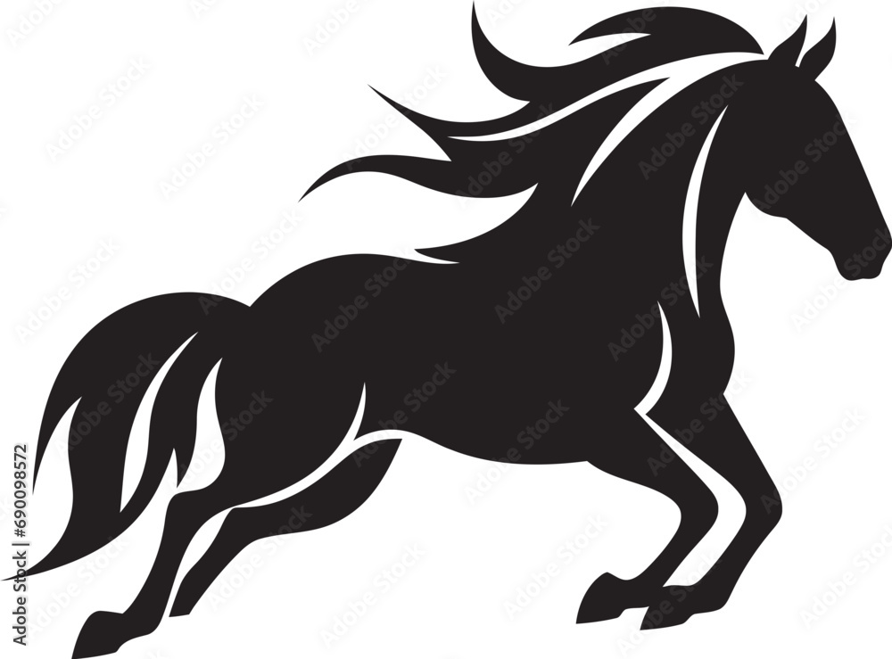 Obraz premium Regal Rider Horse Emblem Design Icon Steed Symbol Vector Horse Logo Graphic