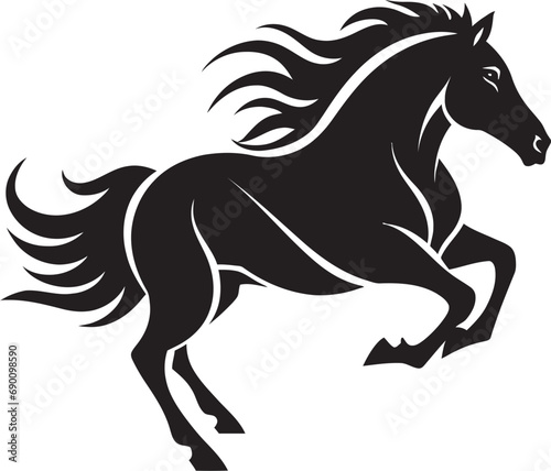 Fototapeta Naklejka Na Ścianę i Meble -  Canter Charm Horse Icon Design Vector Regal Runners Emblematic Horse Vector