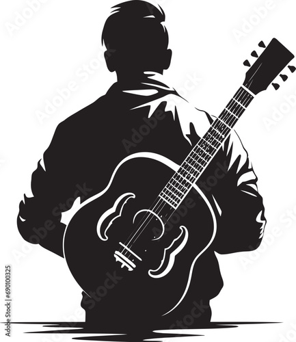 Serenade Serenity Guitar Player Vector Harmonic Horizon Musician Emblematic Emblem