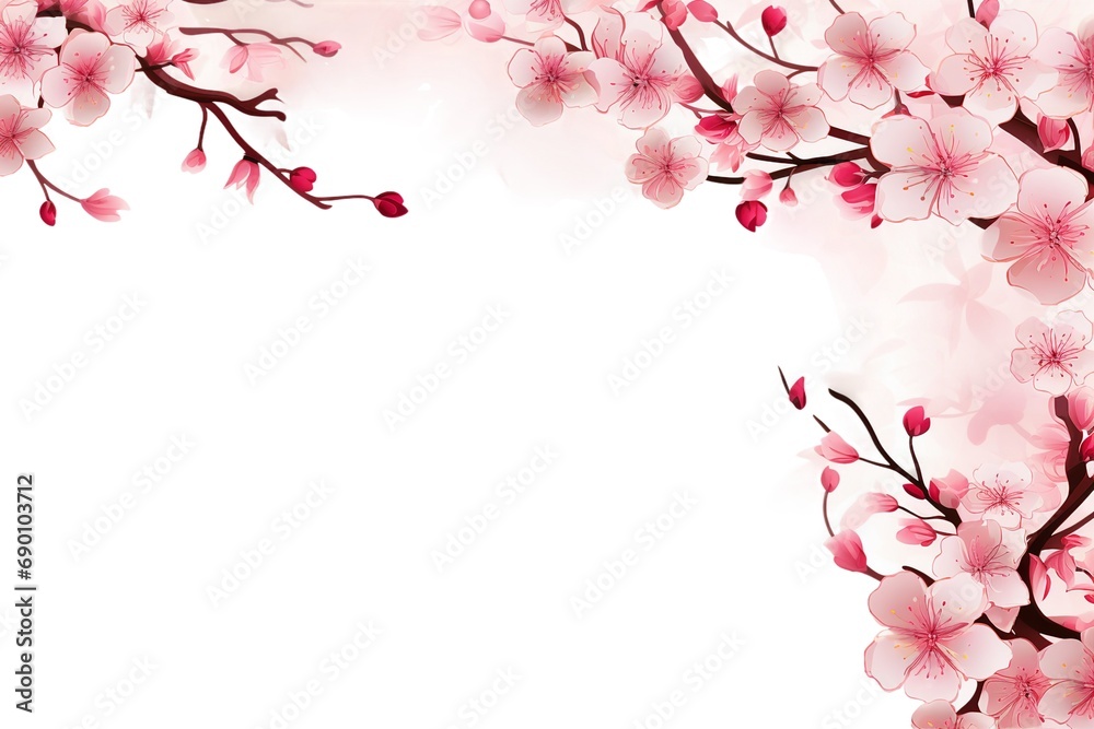 Naklejka premium Japanese Cherry Blossom background