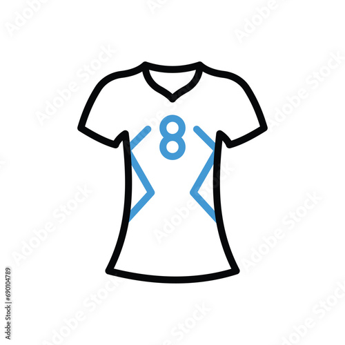 Volleyball Jersey Icon vector stock illustration