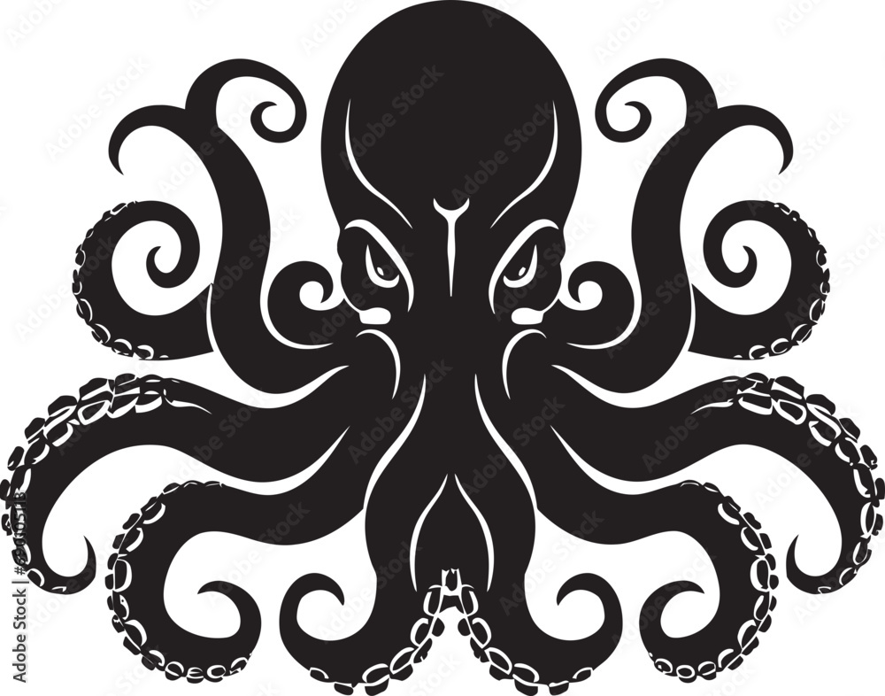 Serene Suction Logo Vector Icon Tentacle Tales Octopus Emblem Design Serene Suction Logo Vector Icon Tentacle Tales Octopus Emblem Design