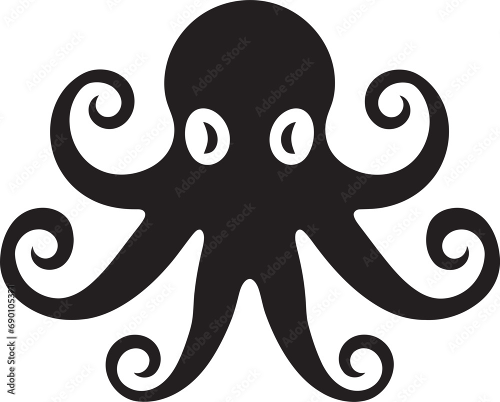 Oceanic Opulence Octopus Emblem Design Inky Illusions Octopus Icon Vector Oceanic Opulence Octopus Emblem Design Inky Illusions Octopus Icon Vector