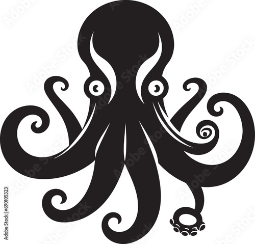 Serene Suckers Logo Vector Icon Oceanic Opulence Octopus Emblem Design