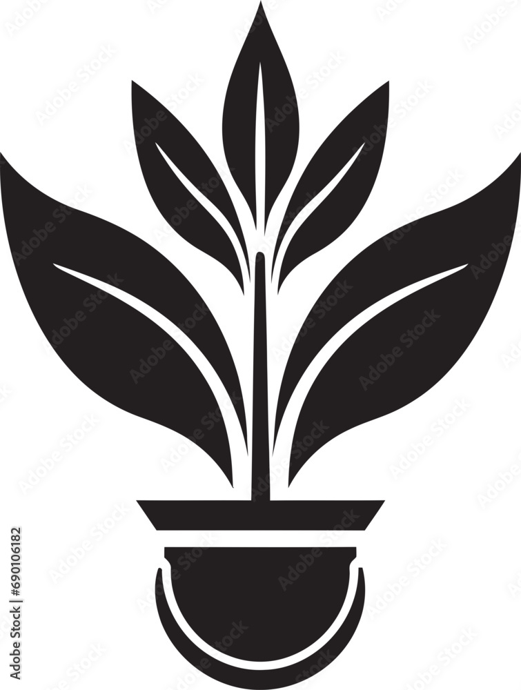 Organic Oasis Iconic Plant Vector Leafy Legacy Plant Logo Design Organic Oasis Iconic Plant Vector Leafy Legacy Plant Logo Design