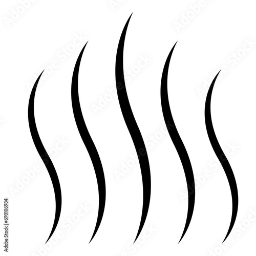 Evaporation icon, heat release, aroma diffusion logo, evaporation wet surface