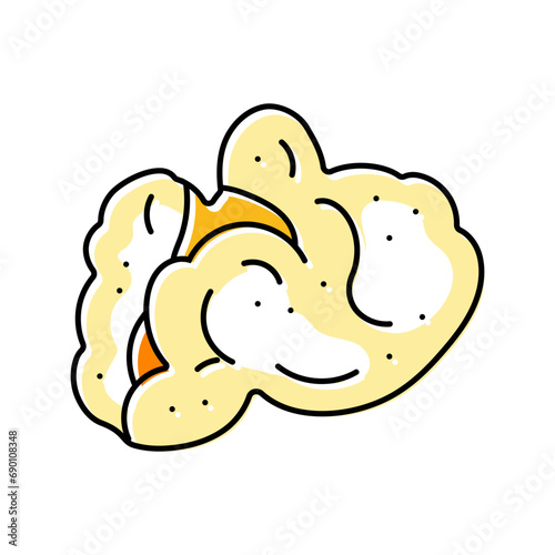 popcorn white tasty color icon vector. popcorn white tasty sign. isolated symbol illustration