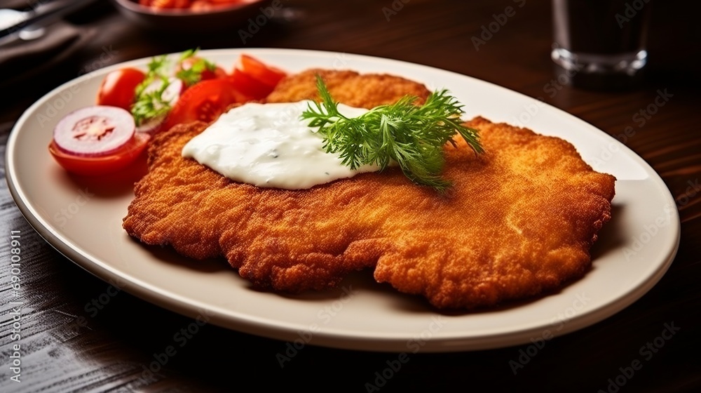 A succulent breaded and fried meat cutlet, the classic Milanesa, served with a choice of creamy mashed potatoes or as a hearty sandwich. A succulent breaded and fried meat cutlet, the classic Milanesa, served with a choice of creamy mashed potatoes or as a hearty sandwich.