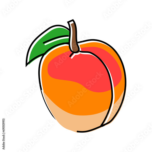 immortal peach taoism color icon vector. immortal peach taoism sign. isolated symbol illustration