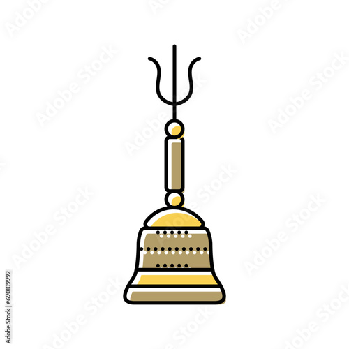 daoist bell taoism color icon vector. daoist bell taoism sign. isolated symbol illustration