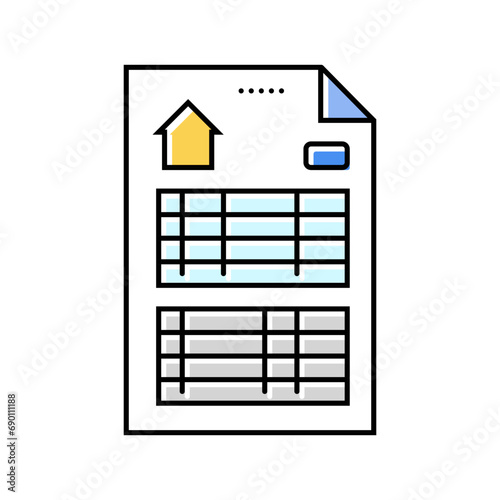 building specifications architectural drafter color icon vector. building specifications architectural drafter sign. isolated symbol illustration