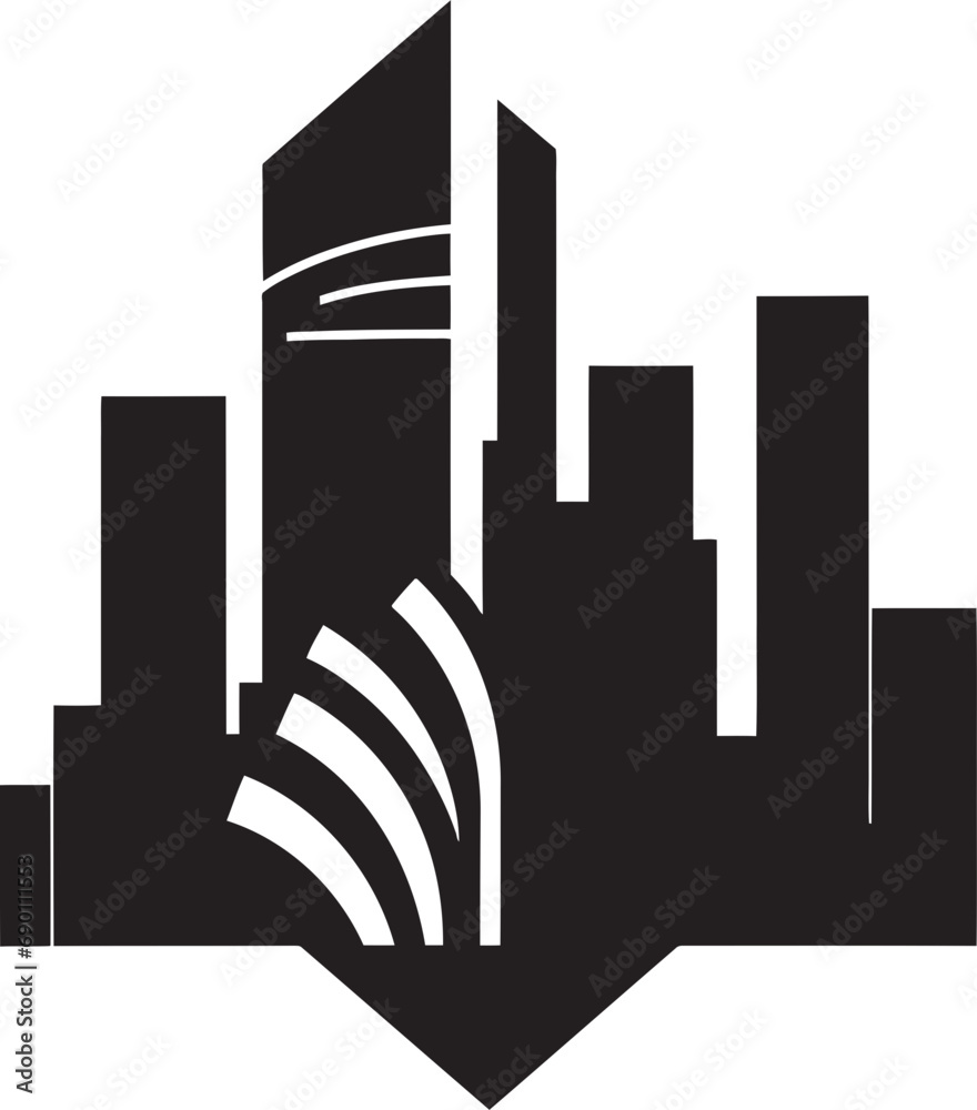 Cityscape Charm: Emblem of Realty Prime Properties: Iconic Estate Design
