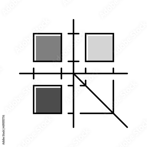 orthographic projections architectural drafter color icon vector. orthographic projections architectural drafter sign. isolated symbol illustration