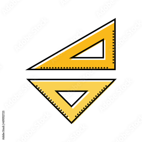 drafting triangle architectural drafter color icon vector. drafting triangle architectural drafter sign. isolated symbol illustration
