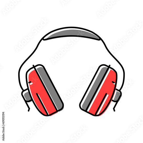 ear protection audiologist doctor color icon vector. ear protection audiologist doctor sign. isolated symbol illustration