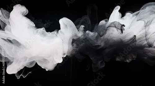 wallpaper, desktop wallpaper, black and white smoke and ink  photo