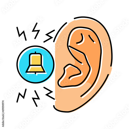 tinnitus relief audiologist doctor color icon vector. tinnitus relief audiologist doctor sign. isolated symbol illustration