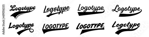 Swoosh logotype. Swoosh underline set.