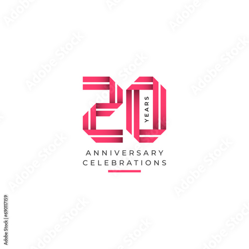 20 years anniversary celebrations logo concept