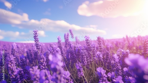lavender field at sunset © muneer art