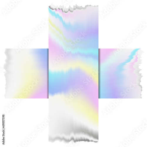 tape with hologram gradient effect