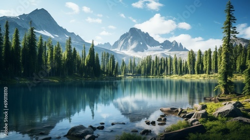 lake in the mountains © azlani art