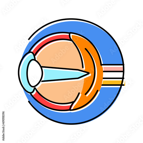 changes vision disease symptom color icon vector. changes vision disease symptom sign. isolated symbol illustration
