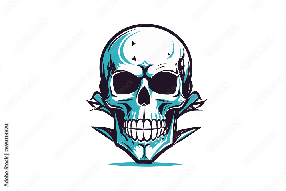 Scary Skull on clear background