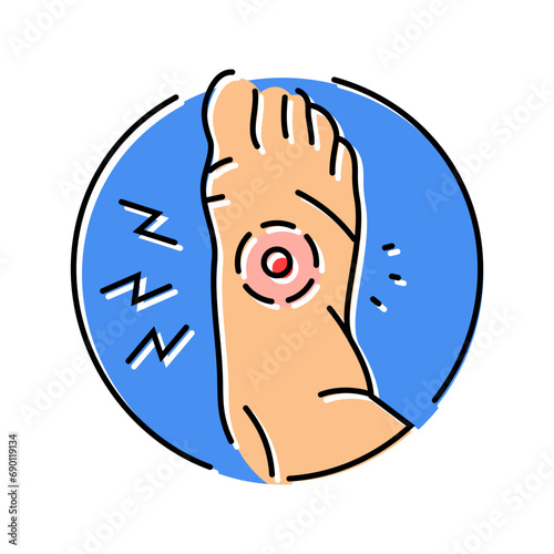 swelling inflammation disease symptom color icon vector. swelling inflammation disease symptom sign. isolated symbol illustration