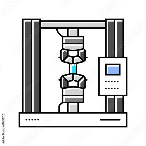 tensile testing materials engineering color icon vector. tensile testing materials engineering sign. isolated symbol illustration