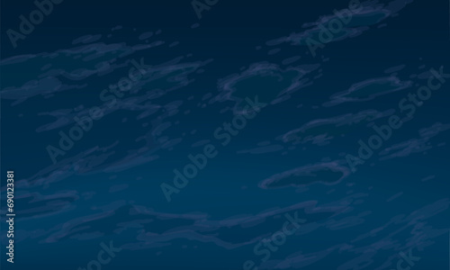 Black, blue sky with clouds on night view background vector illustration.