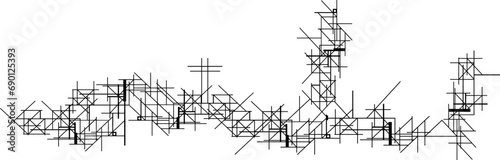 Vektor Konstruktion - Abstrakte Bau Zeichnung mit Stahlträgern