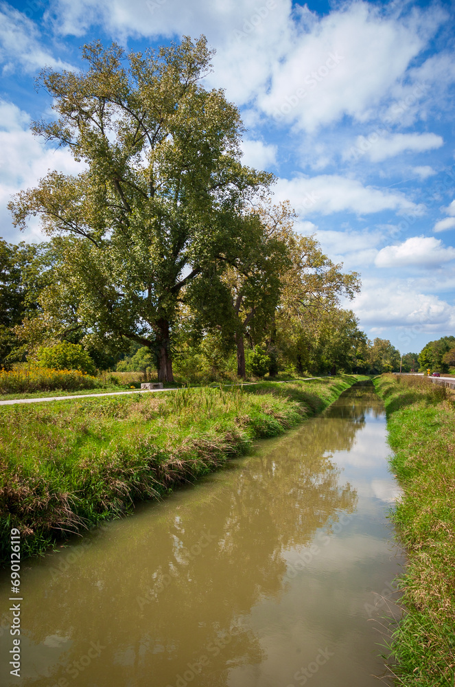 The Cuyahoga River at Cuyahoga Valley National Park in Ohio The Cuyahoga River at Cuyahoga Valley National Park in Ohio