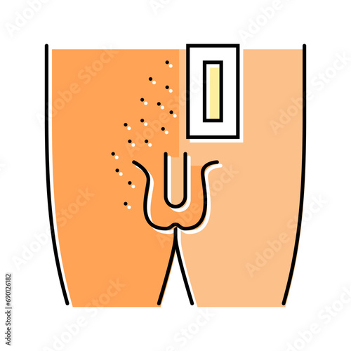bikini hair removal male color icon vector. bikini hair removal male sign. isolated symbol illustration