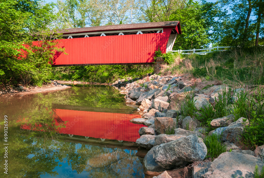 Everett Covered Bridge at Cuyahoga Valley National Park in Ohio Everett Covered Bridge at Cuyahoga Valley National Park in Ohio