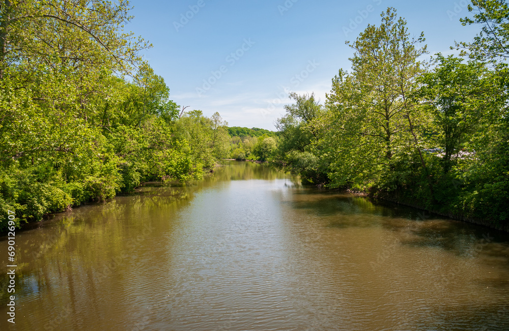 Cuyahoga River at Cuyahoga Valley National Park in Ohio Cuyahoga River at Cuyahoga Valley National Park in Ohio