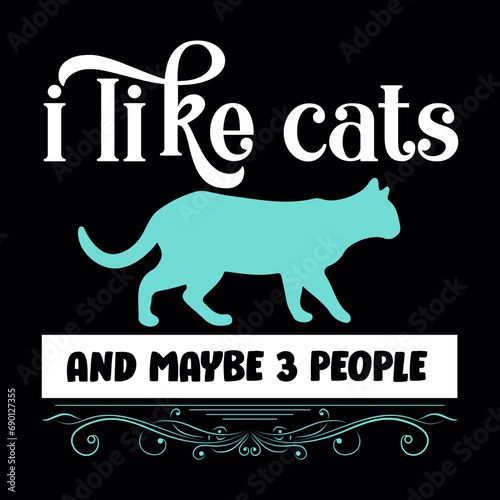 i like cats and maybe 3 people svg