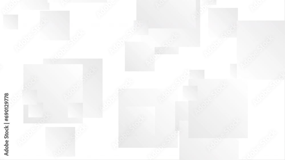 Bright white squares motion design. Abstract minimal geometric tech background. Seamless loop. 4K footage Bright white squares motion design. Abstract minimal geometric tech background. Seamless loop. 4K footage