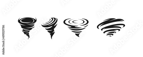 logo icon tornado on white background © mei