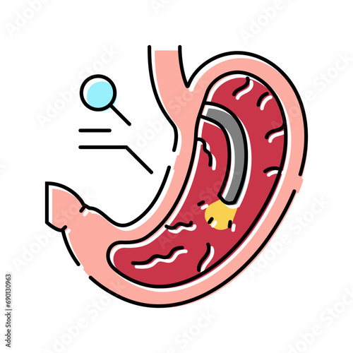 gastroscopy procedure gastroenterologist color icon vector. gastroscopy procedure gastroenterologist sign. isolated symbol illustration