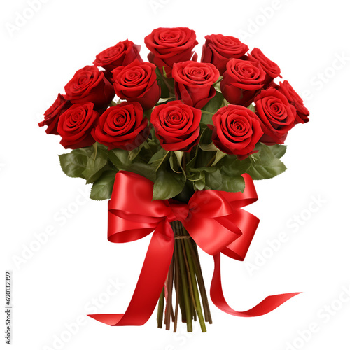 bunch of roses  isolated on a transparent or white background  png