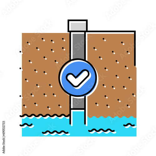 contaminant detection hydrogeologist color icon vector. contaminant detection hydrogeologist sign. isolated symbol illustration