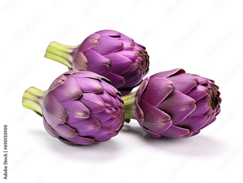 Fototapeta premium Artichoke hearts isolated on white background